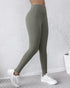 ChicMe ShapeLift Fleece Lined Active Pants Thick Soft Tummy Control Termal Warm Winter Shaping Pants Olive green