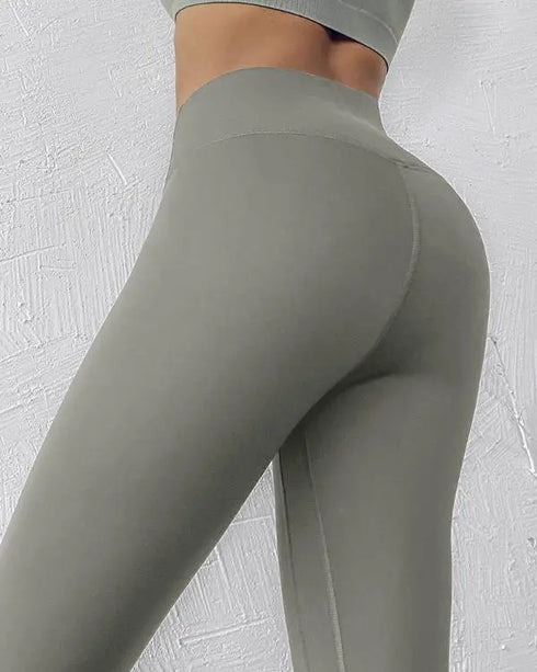 ChicMe ShapeLift Fleece Lined Active Pants Thick Soft Tummy Control Termal Warm Winter Shaping Pants Olive green