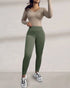 ChicMe ShapeLift Fleece Lined Active Pants Thick Soft Tummy Control Termal Warm Winter Shaping Pants Olive green