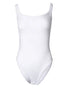 U-Neck Sleeveless Tank Top Bodysuits Slim Fit Ribbed Bodysuits white