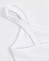 U-Neck Sleeveless Tank Top Bodysuits Slim Fit Ribbed Bodysuits white