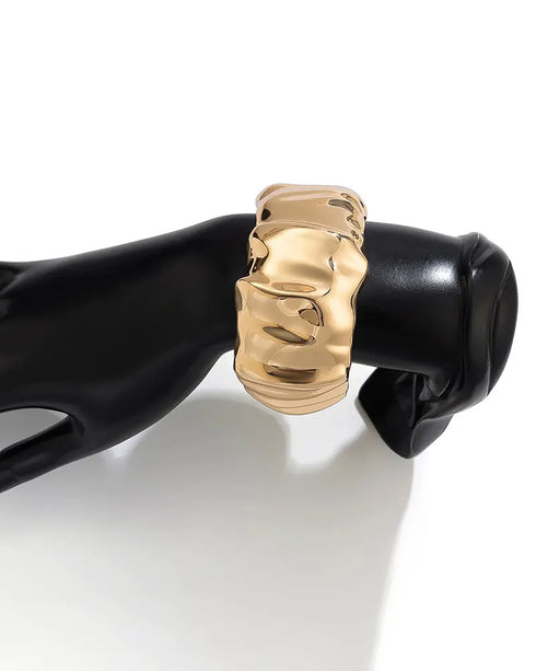 Chunky Irregular Cuff Bracelet Wrist Wrap Bangle Bracelet Jewelry gold