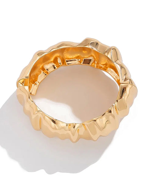 Chunky Irregular Cuff Bracelet Wrist Wrap Bangle Bracelet Jewelry gold
