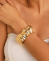 Chunky Irregular Cuff Bracelet Wrist Wrap Bangle Bracelet Jewelry gold
