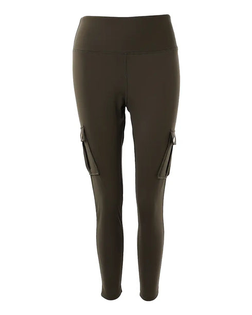 Zipper Pocket Slim Fit Yoga Pants Casual High Waist Workout Pants black