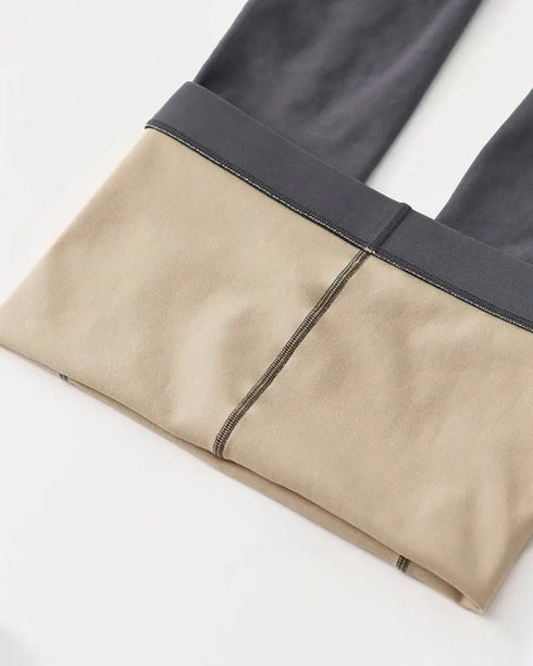 ChicMe ShapeLift 2-Piece Magic Thick Fleece Lined Leggings High Waist Thermal Pantyhose Warm Leggings 3 Shades(Size Regular/Large/Extra Large) style3