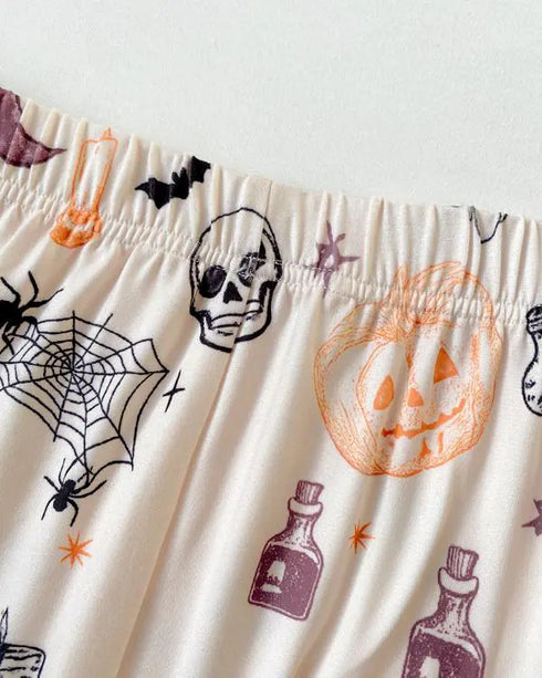 2 Pieces Outfit Spaghetti Strap Bowknot Decor Tank Top and Casual Floral Print Skinny Shorts Set Apricot