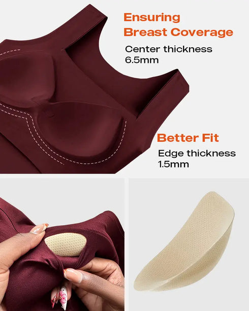 U-Neck Sleeveless Tank Seamless Skinny Layering Top with Built-In Bra style2