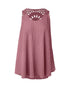 Hollow Out Crochet Lace Tank Top pink