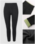 ChicMe ShapeLift Fleece Lined Active Pants Thick Soft Tummy Control Termal Warm Winter Shaping Pants black