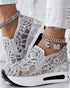 Sequin Slip On Muffin Sneakers silver
