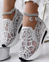 Sequin Slip On Muffin Sneakers silver