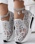 Sequin Slip On Muffin Sneakers silver
