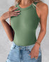 3-Pack Knit Round Neck Thick Strap Racerback Tank Tops(Without Pads) style13