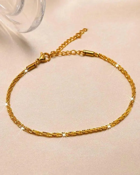 1pc Twisted Beach Chain Anklet gold