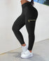 Butt Lifting Leggings with Flap Pockets High Waist Tummy Control Workout Cargo Pants black