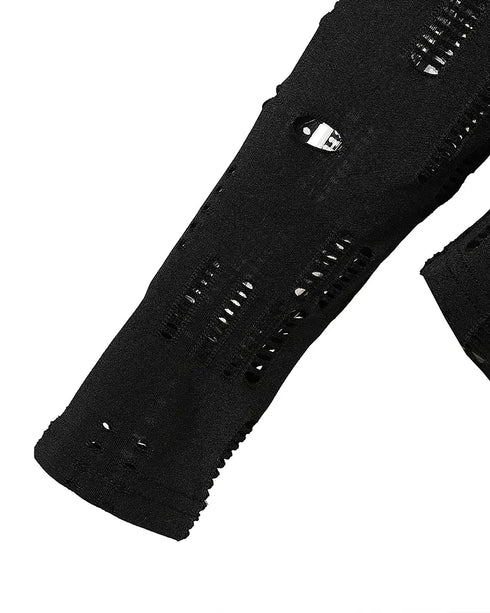 PU Leather Long Sleeve Flap Pocket Design Button Down Top black