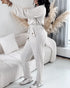 Turn-down Collar Overlap V-Neck Drawstring Stretchy Waist Jumpsuit Casual Flap Pockets Design Jumpsuit beige