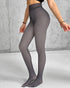 Fleece Lined Tights Sheer Fake Translucent Thermal High Waist Pantyhose Tights Leggings gray