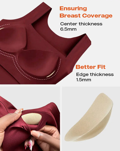 U-Neck Sleeveless Tank Seamless Skinny Layering Top with Built-In Bra style4