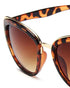 1Pair Vintage Leopard Cat Eye Shaped Sunglasses Leopard