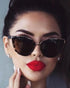 1Pair Vintage Leopard Cat Eye Shaped Sunglasses Leopard