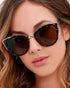 1Pair Vintage Leopard Cat Eye Shaped Sunglasses Leopard