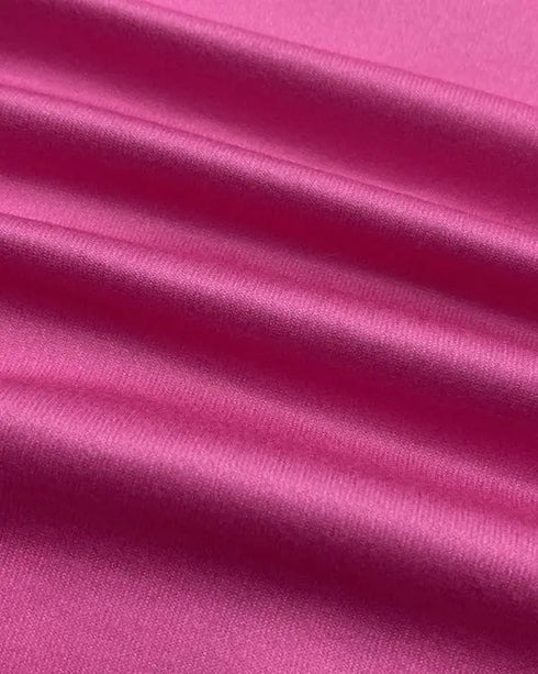 2 Pieces Outfit Plaid Print Pocket Design Long Sleeve Drop Shoulder Top and Plaid Print Elastic Waist Wide Leg Pants Set Casual Pajamas Set hot pink