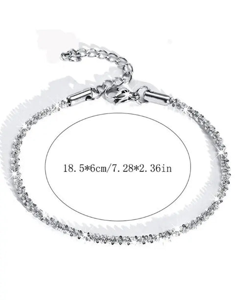 1pc Twisted Beach Chain Anklet silver