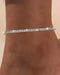1pc Twisted Beach Chain Anklet silver