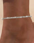1pc Twisted Beach Chain Anklet silver