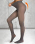 Fleece Lined Tummy Control Butt Lifter Tights Fake Translucent Thermal High Waist Pantyhose Tights Leggings gray
