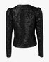 Jacquard & Argyle Pattern Open Front Jacket Casual Crop Coat black
