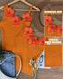 1PC Floral Pattern Beaded Decor Knit Tank Top Sleeveless Shirt orange