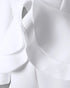 Plunge Layered Ruffles Top & Pencil Pant Sets white