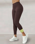 Winter Warm High Waisted Workout Athletic Leggings Tummy Control Butt Lifting Ultra Soft Thermal Lined Yoga Pants Women's Sportswear with Stacked Slit Pockets On Side brown