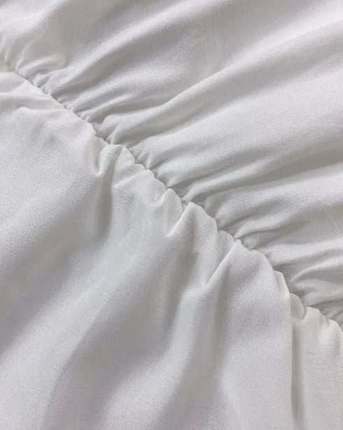 Deep V-Neck Ruched Three Quarters Sleeve Backless Overalls Casual Waist-Gathered Tied Detail Jumpsuit without Belt white