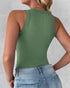 3-Pack Knit Round Neck Thick Strap Racerback Tank Tops(Without Pads) style9