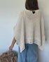 Solid Batwing Sleeve Hollow-out Crochet Pattern Top Casual Cover Up Apricot