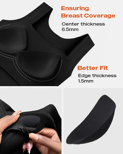 U-Neck Sleeveless Tank Seamless Skinny Layering Top with Built-In Bra style5