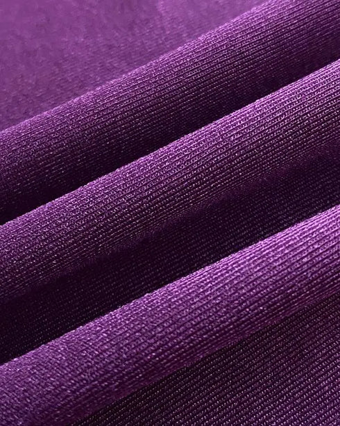 Deep V-Neck Braided Straps Twist Front Cinched Waist Evening Dress Casual Zipper Back Mermaid Hem Satin Maxi Dress purple