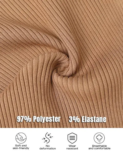 Off Shoulder Slit Knit Bodycon Sweater Dress Cocktail Party Dresses khaki