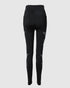 Rhinestone Butterfly Pattern High Waist Skinny Pants black