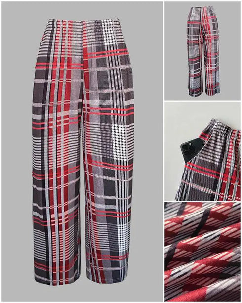 2 Pieces Outfit Letter and Heart Print Long Sleeve Top and Casual Plaid Pnats Sets with Pocket white