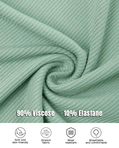 O-Neck Sleeveless Basic Slim Fit Skinny Tank Casual Top(Without Pads) light green