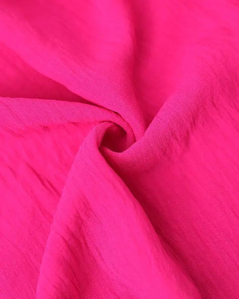 V-Neck Contrast Lace Tank Top hot pink