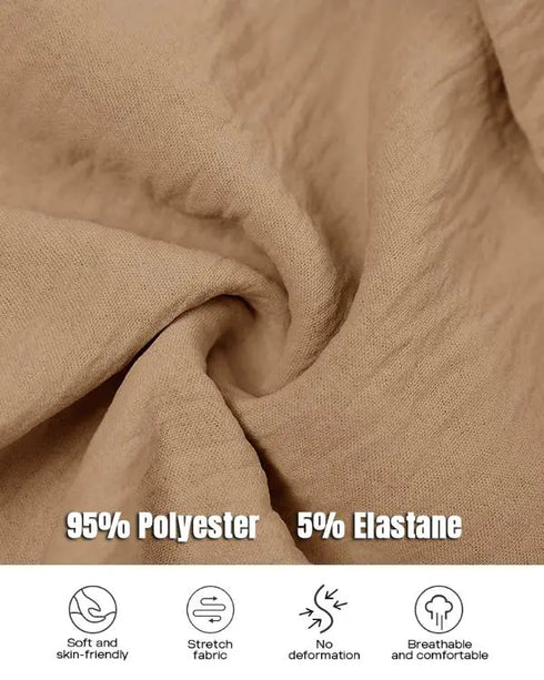 Plaid Pattern Side Drawstring Buttoned Shirt Dress brown