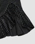 Glitter Off Shoulder Ruffles Slit Dress black