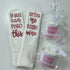 1Pair Funny Letter Print Crew Socks white