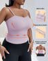 Multi Adjustable Spaghetti Straps Built in Bra Cami Top Sexy Ribbed Slim Fit Workout Camisole Top light purple